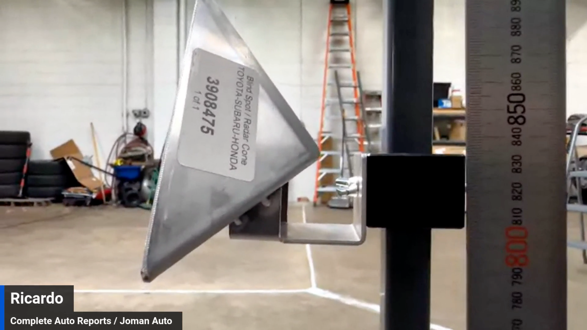 2023 Toyota RAV 4 Checking Radar Cone Height @ Cone With Ruler